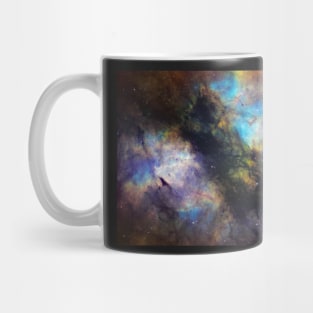 Gas and dust storm near Sadr star in the constellation of Cygnus Mug